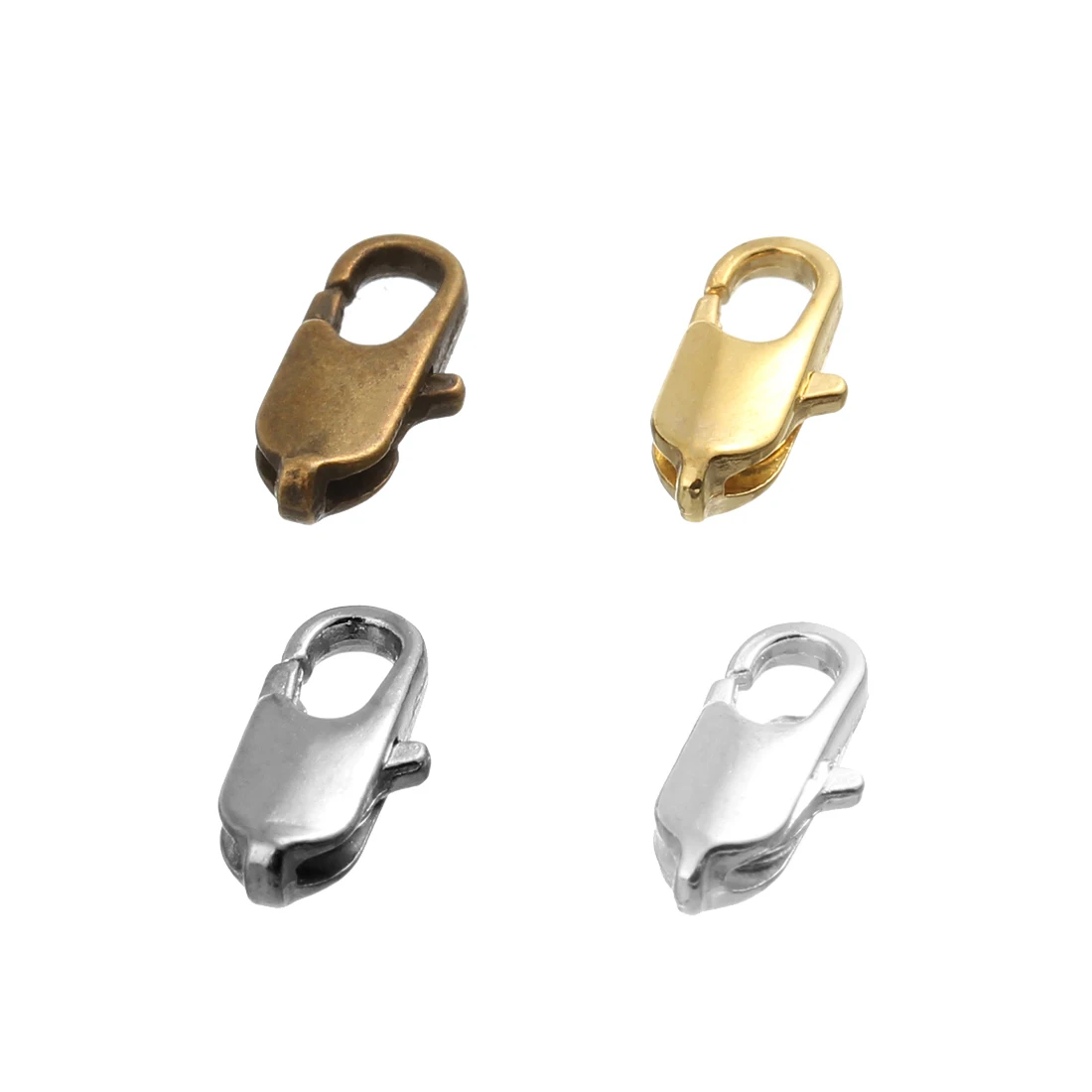 Ciseng 50pcs 12*5mm Claw Lobster Clasps Broze/Gold/Rhodium/Silver Color for DIY Necklace Bracelet Jewelry Connector Findings
Ciseng 50pcs 12*5mm Claw Lobster Clasps Broze/Gold/Rhodium/Silver Color for DIY Necklace Bracelet Jewelry Connector Findings