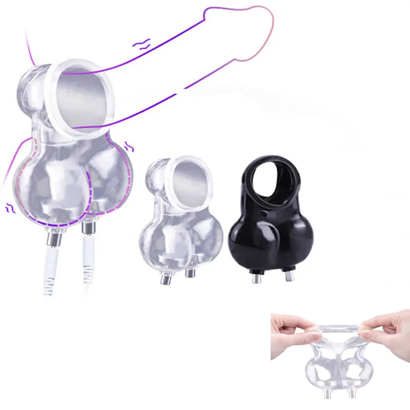 

Electro Shock Cock Cage Sex Ball Stretcher Scrotum Sleeve Male Chastity Electric Stimulation Penis Ring BDSM Sex Toys For Men