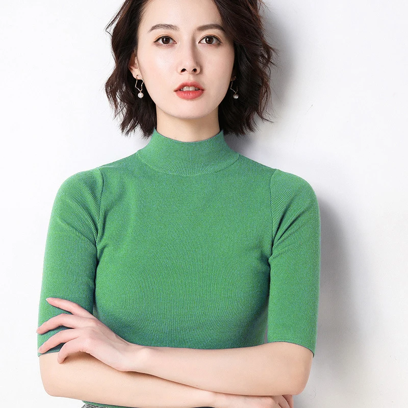 2021 new fashion T-shirt loose womens round neck solid color blouse summer Korean for ladies
2021 new fashion T-shirt loose womens round neck solid color blouse summer Korean for ladies
