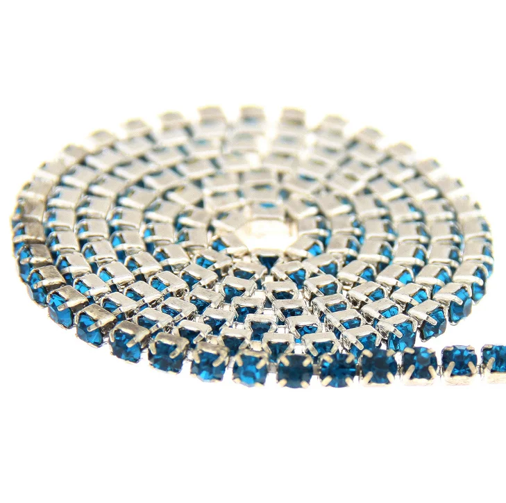 Hot Sale High Density Flatback Rhinestone Peacock blue Claw Chain Sew-On Clothes Crystal Rhinestone For Needlework DIY Decor 
Hot Sale High Density Flatback Rhinestone Peacock blue Claw Chain Sew-On Clothes Crystal Rhinestone For Needlework DIY Decor