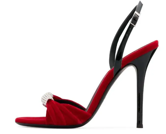 Новые черные и красные бархатные со стразами с открытым носком; Босоножки на высоком каблуке Женская обувь с украшением в виде кристаллов с...
Новые черные и красные бархатные со стразами с открытым носком; Босоножки на высоком каблуке Женская обувь с украшением в виде кристаллов с...