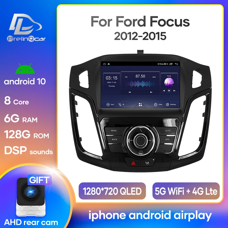 Автомобильный радиоприемник Android 10 для Ford Focus 3 MK 2012 2015 видеоплеер мультимедийная