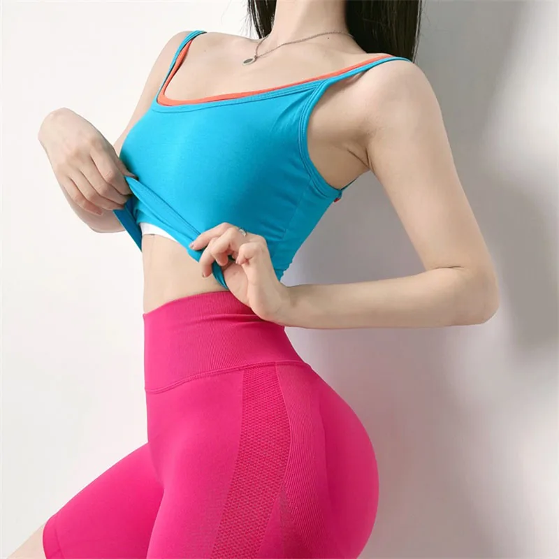 Women Two Color Patchwork Sports Bra Running Fitness Vest Tape Gym Workout Yoga Bra Sportswear breathable Sport Crop Top
Women Two Color Patchwork Sports Bra Running Fitness Vest Tape Gym Workout Yoga Bra Sportswear breathable Sport Crop Top