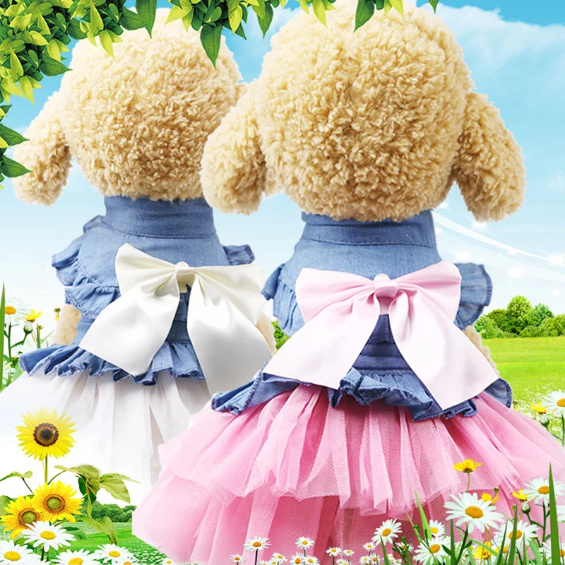 New Dog Dress With Bow Spring Autumn Classic Skirt Outer Wear Bipeds Pet Clothing Classic Beautiful Fashionable Comfortable Cute
New Dog Dress With Bow Spring Autumn Classic Skirt Outer Wear Bipeds Pet Clothing Classic Beautiful Fashionable Comfortable Cute