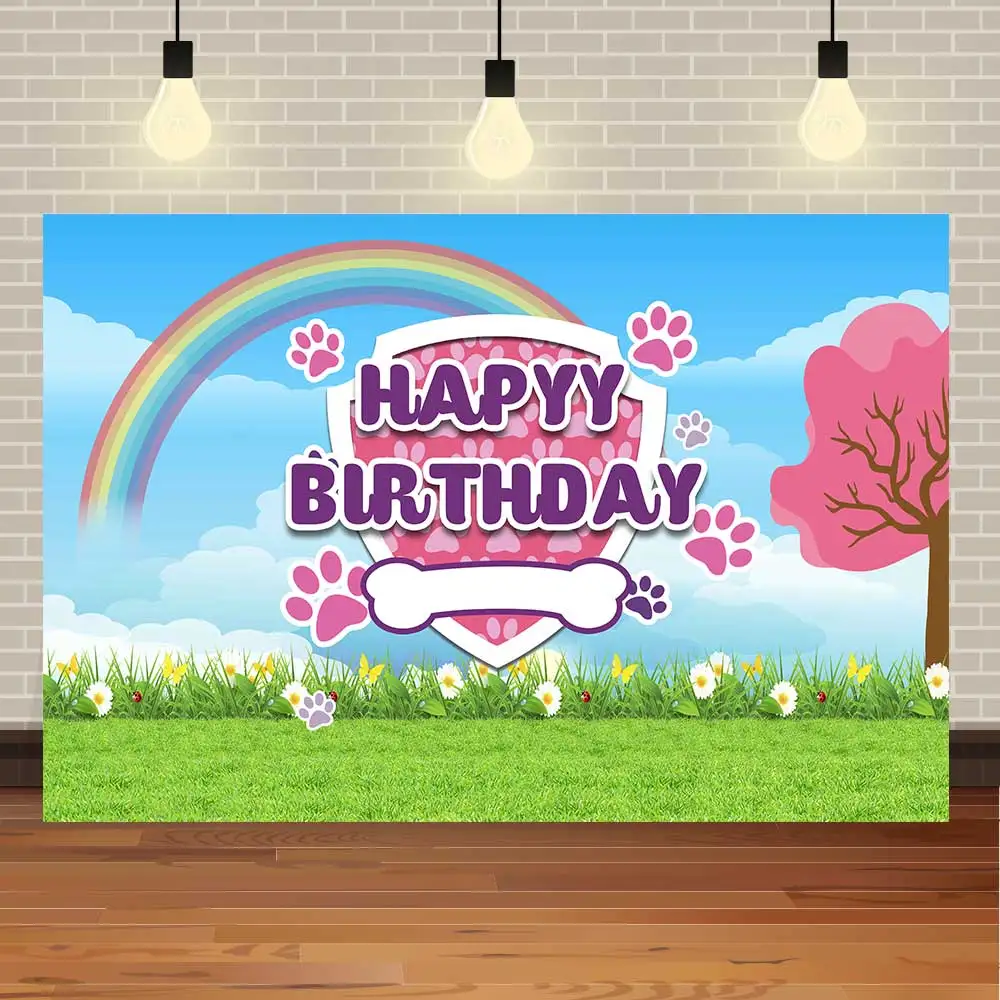 Seekpro Photography Cartoon Background Kids Baby Birthday Banner Backdrop Dog Party Paw Bone Boy Girl Photo Background Photocall
Seekpro Photography Cartoon Background Kids Baby Birthday Banner Backdrop Dog Party Paw Bone Boy Girl Photo Background Photocall