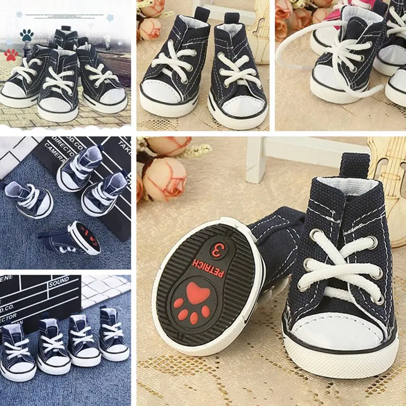 4pcs/set Pet Dog Shoes Boots Cute Puppy Casual Canvas Shoes Denim Sports Anti-slip Shoes Sneakers For Small Medium Dogs Teddy
4pcs/set Pet Dog Shoes Boots Cute Puppy Casual Canvas Shoes Denim Sports Anti-slip Shoes Sneakers For Small Medium Dogs Teddy