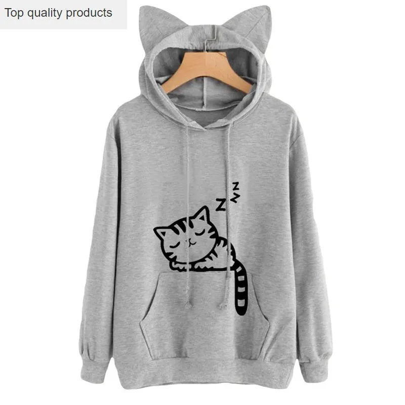 Hooded Sweatshirt Women 2020 Autumn Lovely Creative Cartoon Sweet Thin Coat Female Casual Loose Pullovers Cat Ear Outwear AC035
Hooded Sweatshirt Women 2020 Autumn Lovely Creative Cartoon Sweet Thin Coat Female Casual Loose Pullovers Cat Ear Outwear AC035