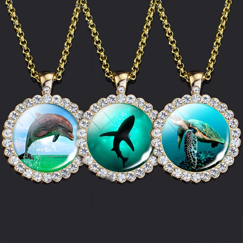 Turtle Necklace Pendant Glass Cabochon Dolphin Necklaces Ocean Beach Animals Jewelry Gift for Women
Turtle Necklace Pendant Glass Cabochon Dolphin Necklaces Ocean Beach Animals Jewelry Gift for Women