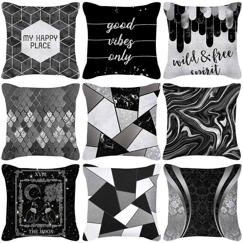 Nordic silver gray geometric printing cushion cover square peach skin pillow cover 45*45 cm sofa pillow cover car pillow cover
Nordic silver gray geometric printing cushion cover square peach skin pillow cover 45*45 cm sofa pillow cover car pillow cover