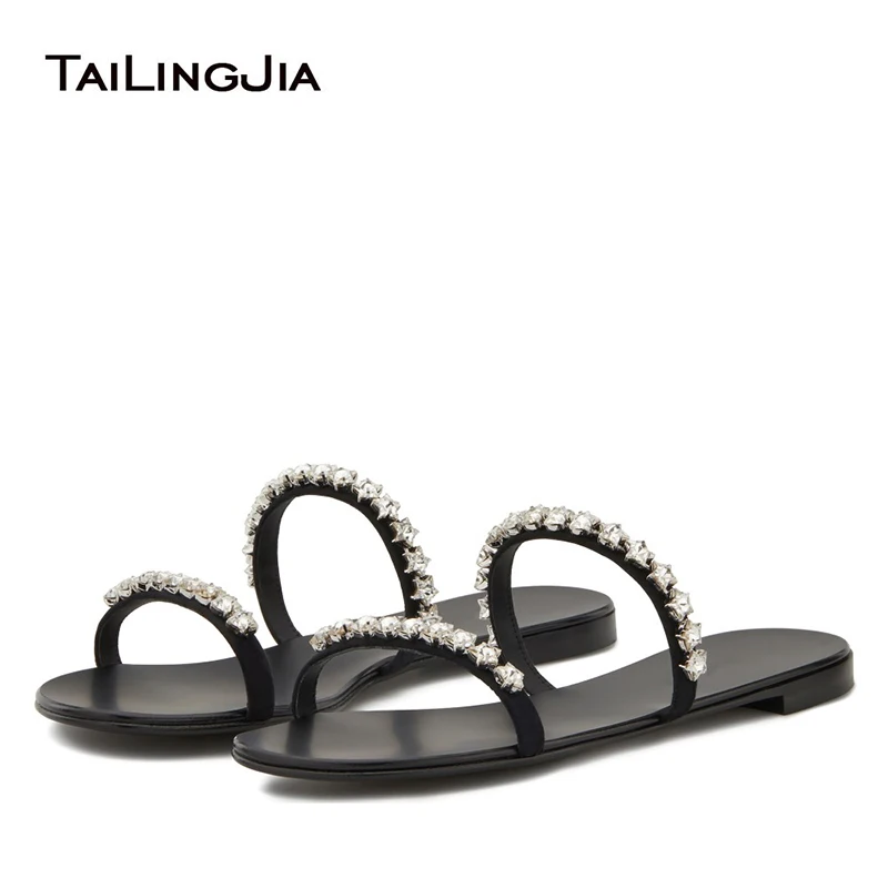 Flat Diamond Sandals for Women 2021 Womens Slides Studded Black Sandal Star Crystals Ladies Summer Luxury Shoes Brown Slippers
Flat Diamond Sandals for Women 2021 Womens Slides Studded Black Sandal Star Crystals Ladies Summer Luxury Shoes Brown Slippers