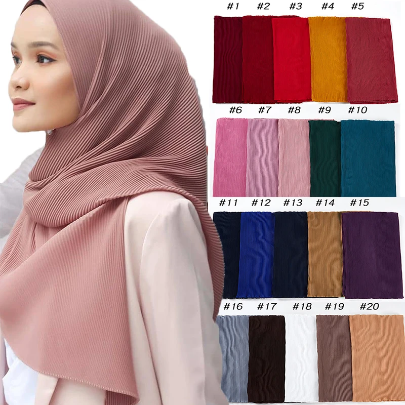 10pcs/lot women solid plain pleated chiffon hijab scarf wraps long islam shawls muslim crinkle ruffle chiffon scarves hijabs
10pcs/lot women solid plain pleated chiffon hijab scarf wraps long islam shawls muslim crinkle ruffle chiffon scarves hijabs