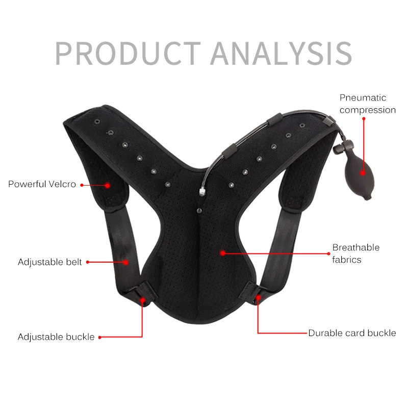 Posture Corrector Adjustable Support Back Clavicle Spine Shoulder Correction Strap Body Care Tools Inflatable Correction Belt
Posture Corrector Adjustable Support Back Clavicle Spine Shoulder Correction Strap Body Care Tools Inflatable Correction Belt