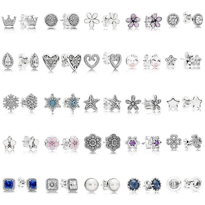 25 Style Women Fine 925 Sterling Silver Studs Earring Round Flower Heart Blue Crystal Studs Earring For Women Jewelry
25 Style Women Fine 925 Sterling Silver Studs Earring Round Flower Heart Blue Crystal Studs Earring For Women Jewelry