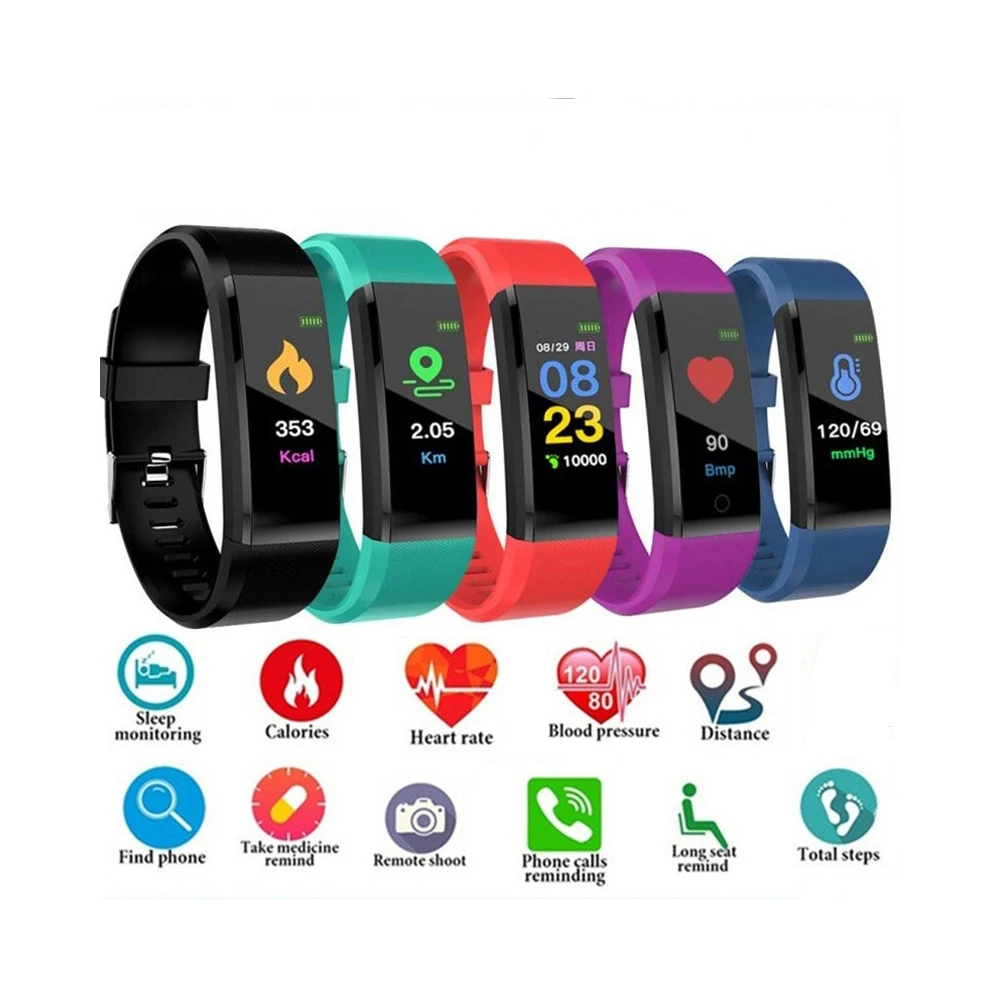 Женский спортивный браслет с фитнес-трекером, фитнес-браслет с измерением артериального давления, Смарт-часы для телефонов IOS и Android, 115
Женский спортивный браслет с фитнес-трекером, фитнес-браслет с измерением артериального давления, Смарт-часы для телефонов IOS и Android, 115