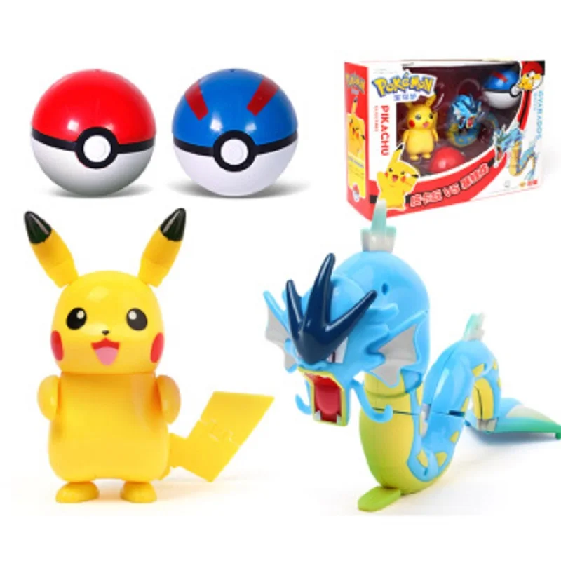 2Pcs Genuine Pokemon Pikachu Tyrannosaurus Action Figure Elf Ball Model Anime Deformation Pokeball Kawaii Kids Collect Toy Gift
2Pcs Genuine Pokemon Pikachu Tyrannosaurus Action Figure Elf Ball Model Anime Deformation Pokeball Kawaii Kids Collect Toy Gift