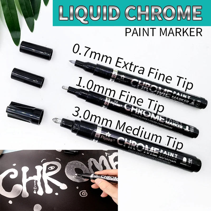 Silver Marker DIY Paint Mirror Chrome Finish Water UV Resistent Craftwork Pen Accessories Student Supplies
Silver Marker DIY Paint Mirror Chrome Finish Water UV Resistent Craftwork Pen Accessories Student Supplies