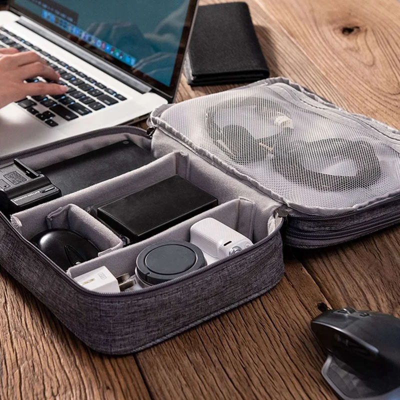 2Pcs Electronic Storage Bag Gadget Organizer Charger Cable Wires Headphone Case Travel Digital Pouch Gray & Navy Blue
2Pcs Electronic Storage Bag Gadget Organizer Charger Cable Wires Headphone Case Travel Digital Pouch Gray & Navy Blue