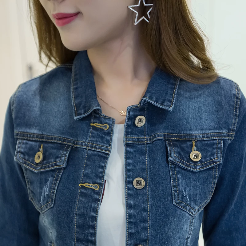 Korean Clothes Women Denim Jacket Short Jeans Jacket Turn Down Collar Button Denim Outwear For Women'S Denim Jacket
Korean Clothes Women Denim Jacket Short Jeans Jacket Turn Down Collar Button Denim Outwear For Women'S Denim Jacket