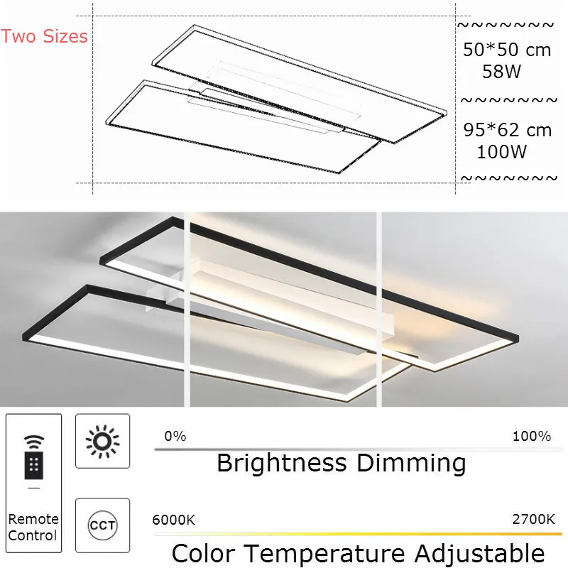 Simplicity Led Ceiling Lamp For Bedroom 46W Fashionable Dinning Room Light Color Change Infinitely Dimming with Remote Control
Simplicity Led Ceiling Lamp For Bedroom 46W Fashionable Dinning Room Light Color Change Infinitely Dimming with Remote Control