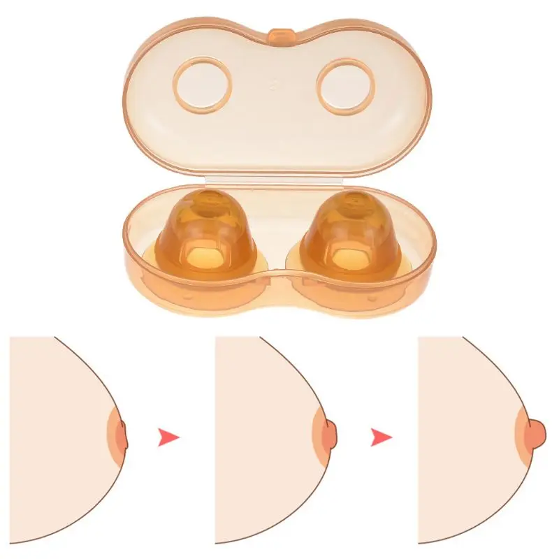 4 Pcs/2 box Nano Silver Silicone Nipple Corrector Teat Recessed Invagination Flat Suction Device Maternal Lactation Period Suppl
4 Pcs/2 box Nano Silver Silicone Nipple Corrector Teat Recessed Invagination Flat Suction Device Maternal Lactation Period Suppl