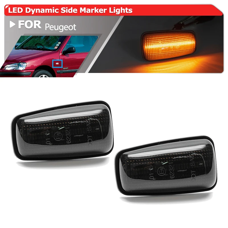 Smoked Dynamic Amber Led Side Marker Indicator Turn Signal For Peugeot 106 306 406806 Expert Partner For Lancia Zeta
Smoked Dynamic Amber Led Side Marker Indicator Turn Signal For Peugeot 106 306 406806 Expert Partner For Lancia Zeta