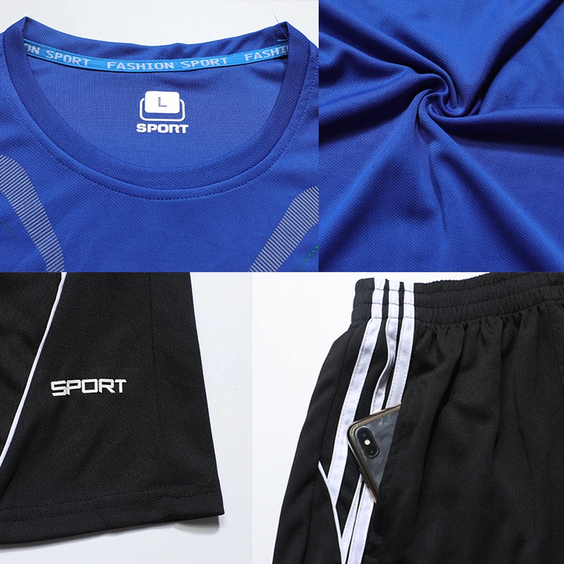 Men's Fashion Sets Tracksuit Suit Fitness Suit Quick-drying Short-Sleeved Shorts Men O-Neck Solid Sportswear Two-piece Size 8XL
Men's Fashion Sets Tracksuit Suit Fitness Suit Quick-drying Short-Sleeved Shorts Men O-Neck Solid Sportswear Two-piece Size 8XL