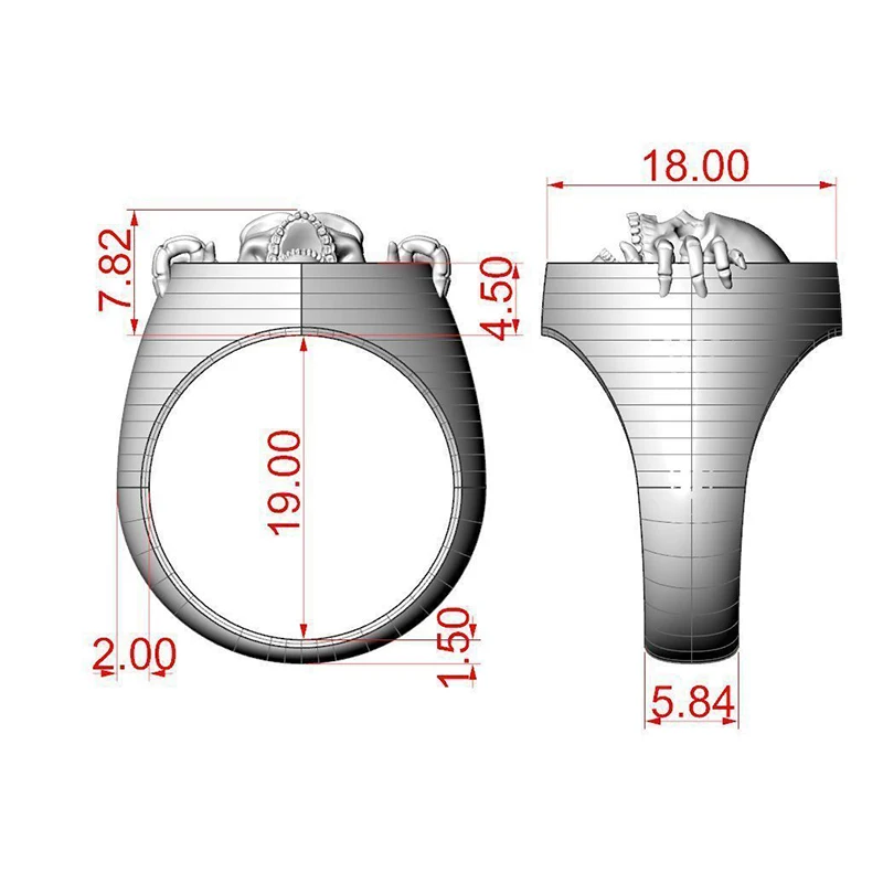 Retro Punk Rock Skull Rings For Men Hell Demons Personality Gothic Head Biker Ring Domineering Finger Accessories Jewelry 04M822
Retro Punk Rock Skull Rings For Men Hell Demons Personality Gothic Head Biker Ring Domineering Finger Accessories Jewelry 04M822