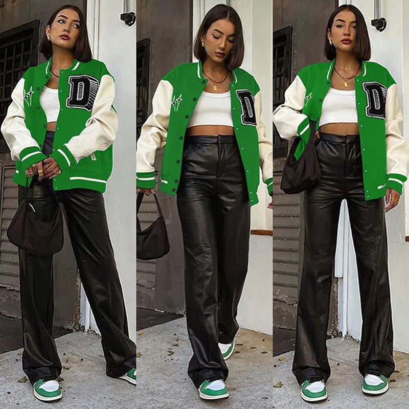 Harajuku Bomber Jackets Women Coat Men's Couple Baseball Jacket 2021 Autumn Unisex Boyfriend Style Varsity Hiphop Streetwear
Harajuku Bomber Jackets Women Coat Men's Couple Baseball Jacket 2021 Autumn Unisex Boyfriend Style Varsity Hiphop Streetwear