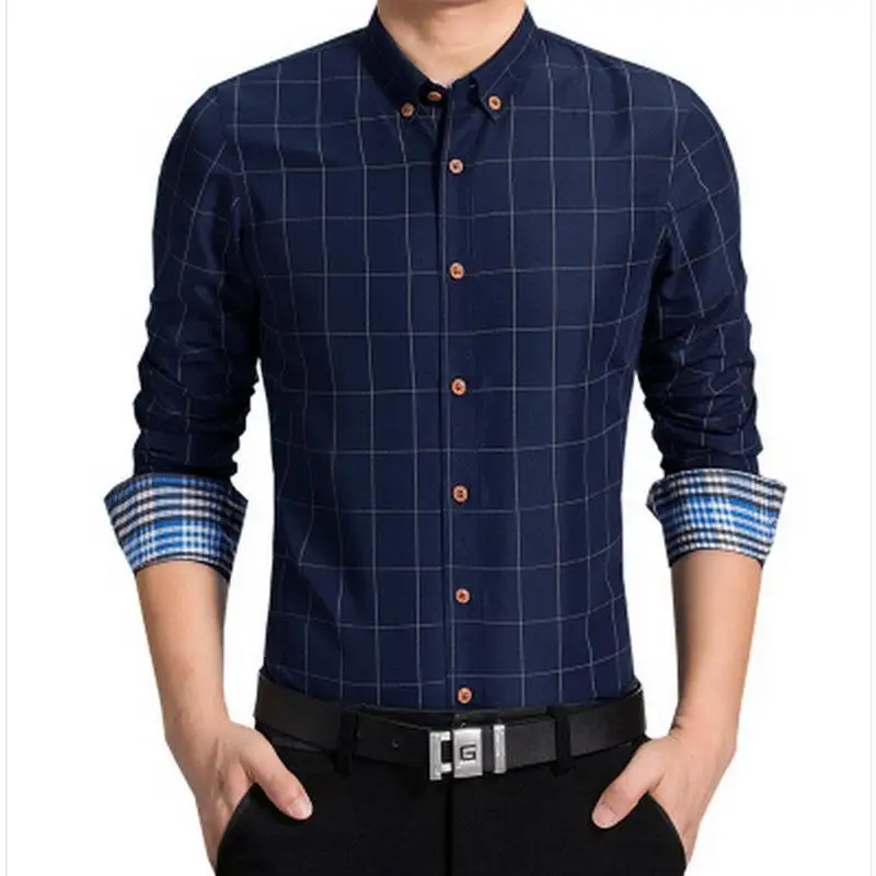 Ropa marca moda para hombre,camisa manga larga ajustada , Camisa algodón cuadros informal, camisa ocasiones sociale talla grande
Ropa marca moda para hombre,camisa manga larga ajustada , Camisa algodón cuadros informal, camisa ocasiones sociale talla grande