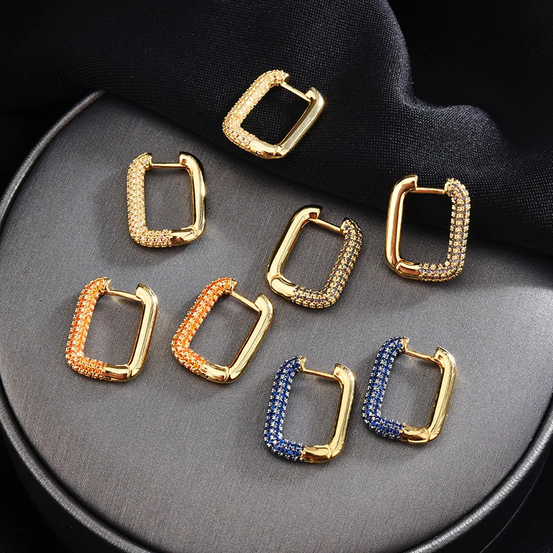 Fashion Exquisite Two-color Stitching Earrings Geometric Square Earrings Personality Trendy Simple Earring Modern Earrings Boho
Fashion Exquisite Two-color Stitching Earrings Geometric Square Earrings Personality Trendy Simple Earring Modern Earrings Boho