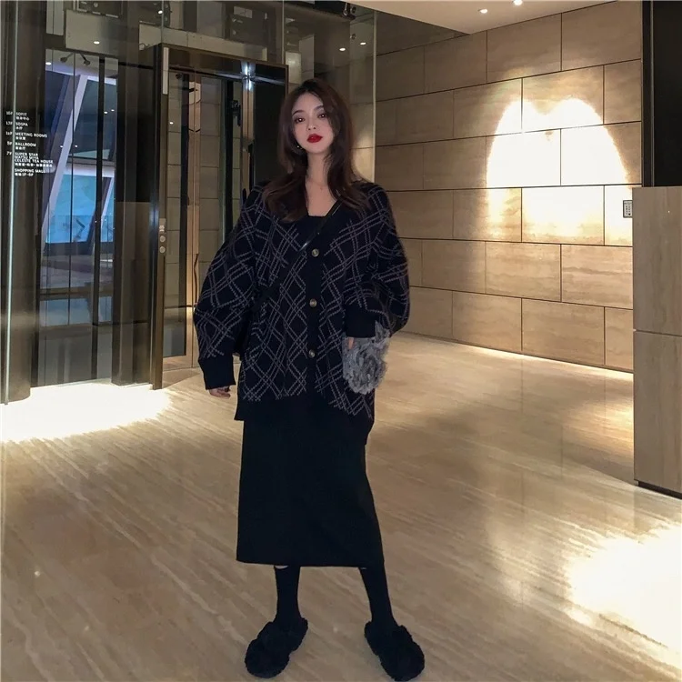 Женский джинсовый костюм в стиле интернет-знаменитостей гонконгском Осень-зима