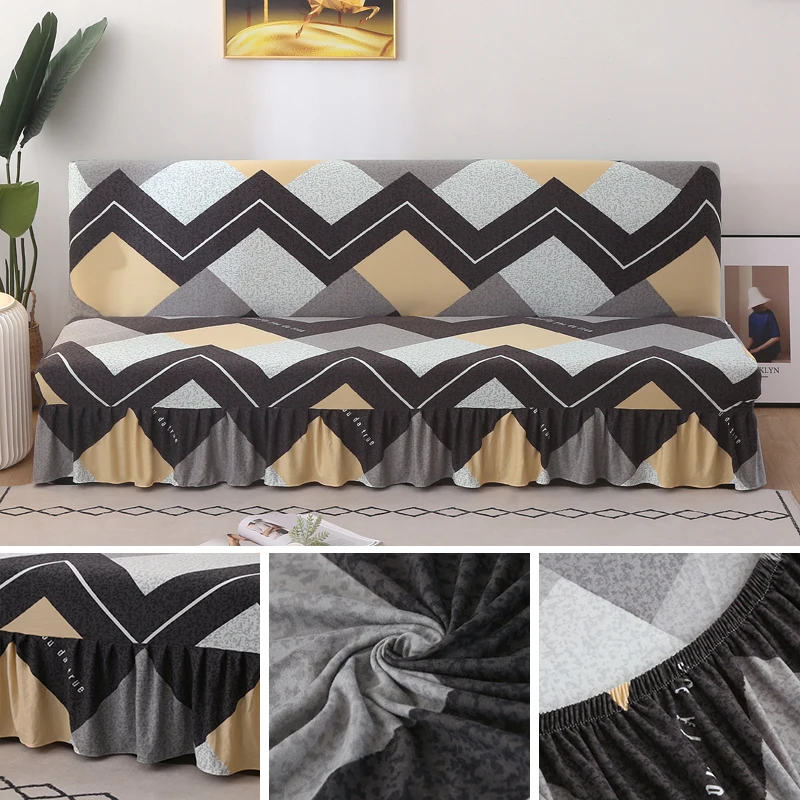 Soft Fabric Armless Sofa Bed Cover Printed Universal Size Slipcovers Stretch Covers Foldable Couch Protector Elastic Bench Cover
Soft Fabric Armless Sofa Bed Cover Printed Universal Size Slipcovers Stretch Covers Foldable Couch Protector Elastic Bench Cover
