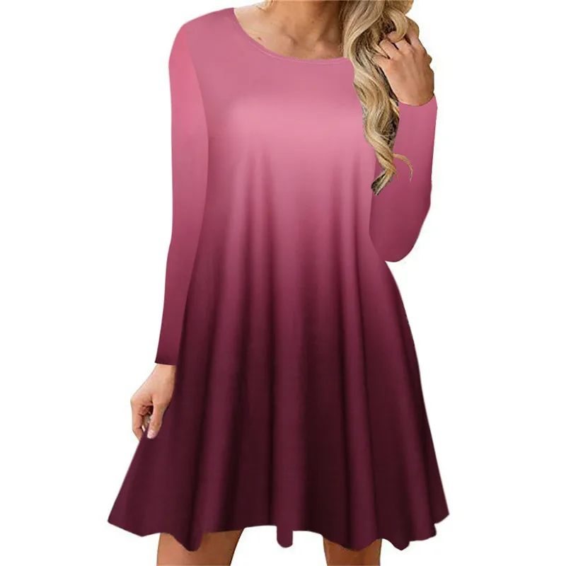 Plus Size Loose Casual Women Dress Fashion Solid O-Neck Long Sleeve Autumn Dress 2019 New Knee-Length A-Line Vestidos Robe Femme
Plus Size Loose Casual Women Dress Fashion Solid O-Neck Long Sleeve Autumn Dress 2019 New Knee-Length A-Line Vestidos Robe Femme