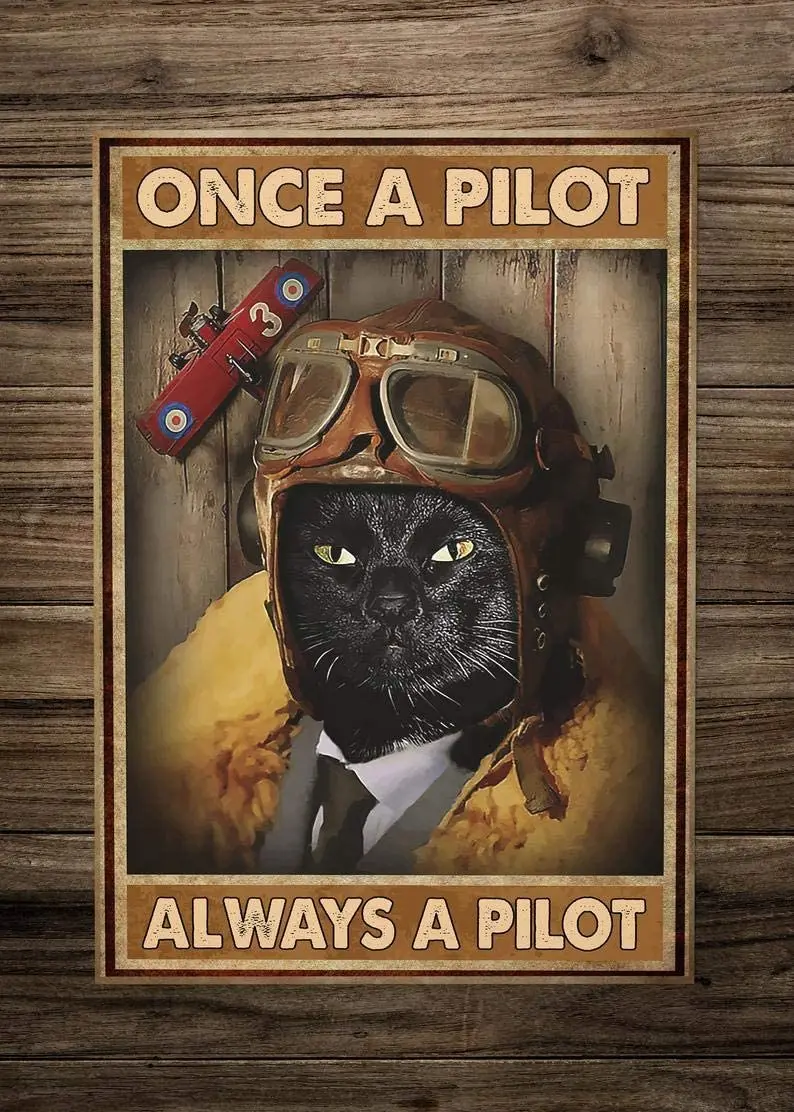 SIGNCHAT Once A Pilot Always A Pilot Poster Cat Poster Wall Art Cat Lover Gift Wall Decoration Hanging Poster Best Gift Poster
SIGNCHAT Once A Pilot Always A Pilot Poster Cat Poster Wall Art Cat Lover Gift Wall Decoration Hanging Poster Best Gift Poster