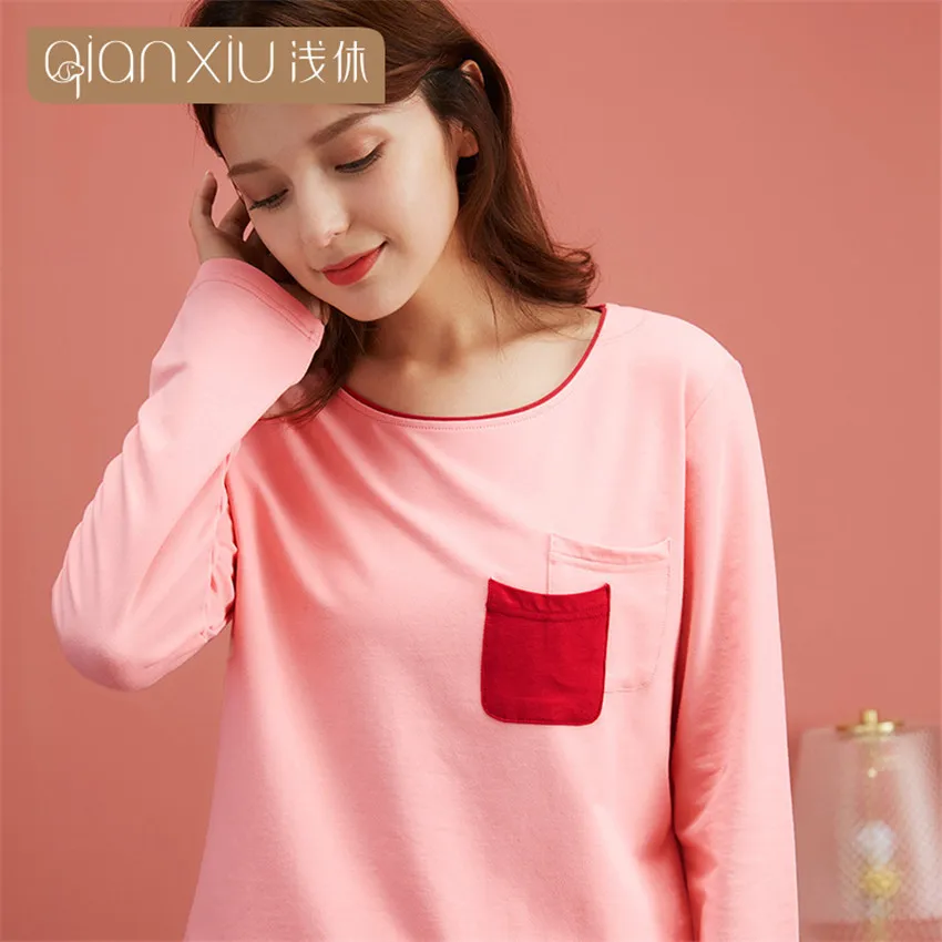 Pajamas Sets Spring Autumn Women Long Sleeve + Pants Sleepwear Suit Woman Cotton Pink Home Wear Female Pullover Sleepwear
Pajamas Sets Spring Autumn Women Long Sleeve + Pants Sleepwear Suit Woman Cotton Pink Home Wear Female Pullover Sleepwear