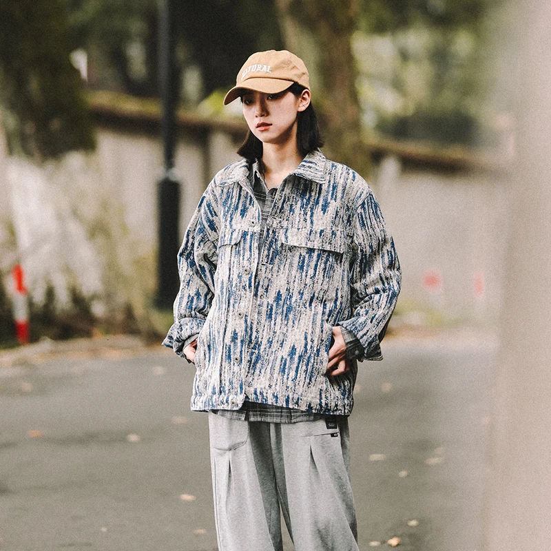 Japanese Retro Washed Color Match Streetwear Couple Denim Jacket Oversize Harajuku Tie Dye Casual Women Clothes Loose Jean Coat
Japanese Retro Washed Color Match Streetwear Couple Denim Jacket Oversize Harajuku Tie Dye Casual Women Clothes Loose Jean Coat