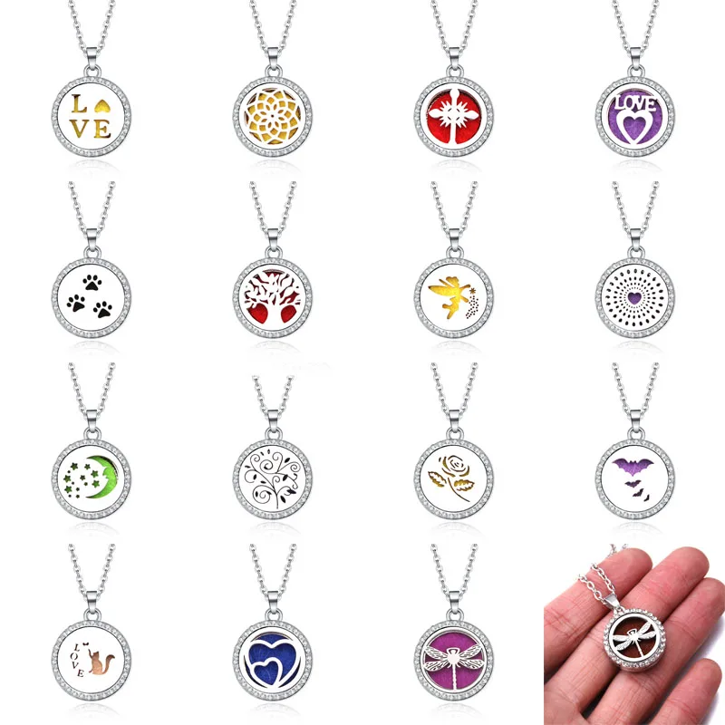 New design Aroma Diffuser Jewelry With rhinestone Aromatherapy Essential Oil Diffuser Perfume Box Lockets Pendant Necklace
New design Aroma Diffuser Jewelry With rhinestone Aromatherapy Essential Oil Diffuser Perfume Box Lockets Pendant Necklace