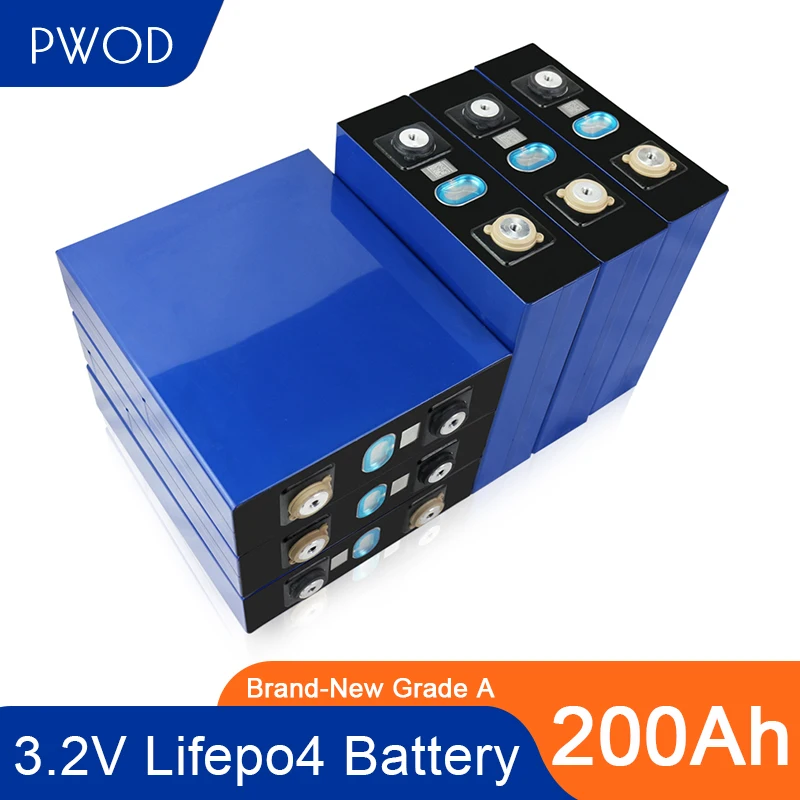 PWOD 8PCS/LOT 3.2V LiFePO4 200Ah High Capacity Battery with Busbars For 12V400AH 24V 200AH Solar Energy Storage EU US TAX FREE
PWOD 8PCS/LOT 3.2V LiFePO4 200Ah High Capacity Battery with Busbars For 12V400AH 24V 200AH Solar Energy Storage EU US TAX FREE