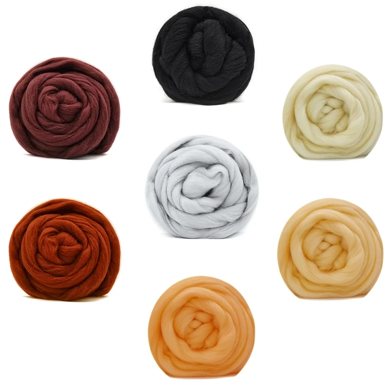 70g (10gx7 Colors) Felt Wool 19 Microns Superfine Merino Wool Natural Wool Sheep Wool for Needle Felting Kit
70g (10gx7 Colors) Felt Wool 19 Microns Superfine Merino Wool Natural Wool Sheep Wool for Needle Felting Kit