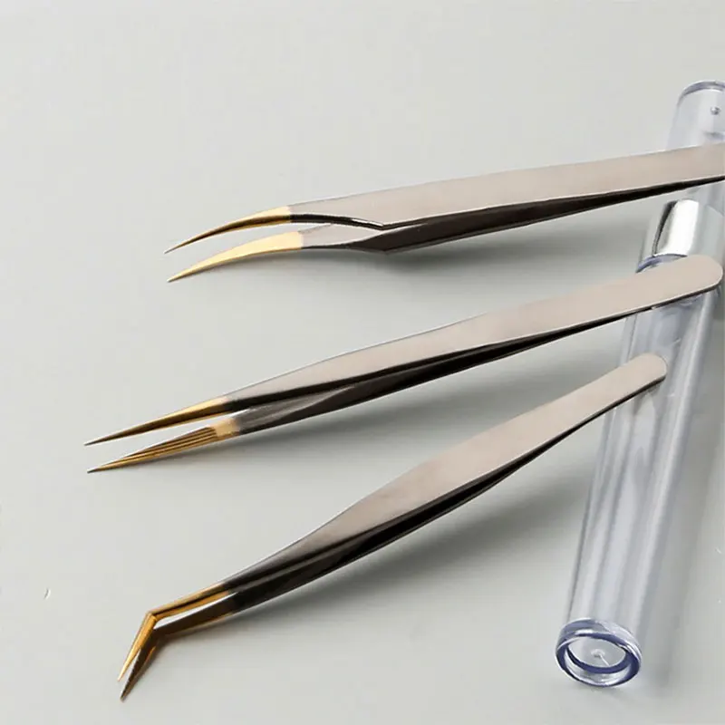Black-Gold Eyebrow Tweezers Professional Stainless 3D Extension Grafting Tools Makeup Tool
Black-Gold Eyebrow Tweezers Professional Stainless 3D Extension Grafting Tools Makeup Tool