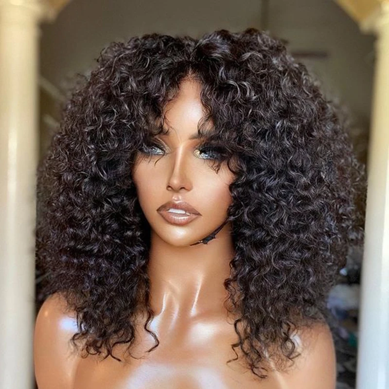 Natural Black Short Cut Bob Synthetic Lace Front Wig Kinky Curly Middle Part For Black Women With Baby Hair Cosplay Preplucked
Natural Black Short Cut Bob Synthetic Lace Front Wig Kinky Curly Middle Part For Black Women With Baby Hair Cosplay Preplucked