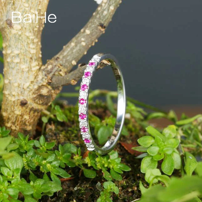 BAIHE Solid 18k White Gold Natural Diamonds Ruby Engagement Ring Women Wedding Band Anniversary Birthday Valentine's Gift Ring
BAIHE Solid 18k White Gold Natural Diamonds Ruby Engagement Ring Women Wedding Band Anniversary Birthday Valentine's Gift Ring