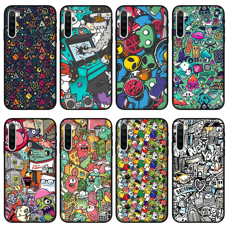 Cartoon doodle phone Case For Samsung Galaxy S20 A71 30s 51 10 70 20 40 20s 31 10s A7 A8 2018 black Cover
Cartoon doodle phone Case For Samsung Galaxy S20 A71 30s 51 10 70 20 40 20s 31 10s A7 A8 2018 black Cover