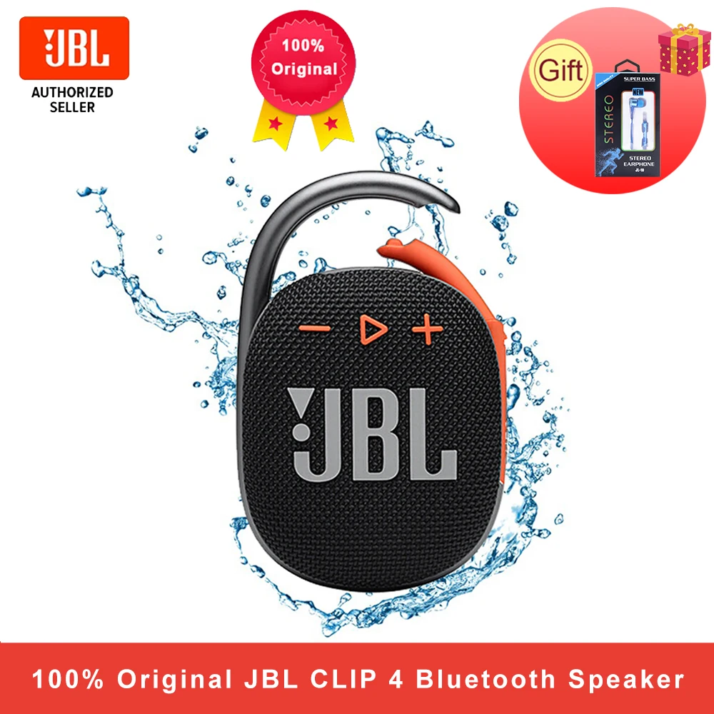

Original JBL CLIP 4 altavoz portátil Bluetooth Subwoofer altavoz al aire libre Mini altavoz IP67 a prueba de polvo y resistente