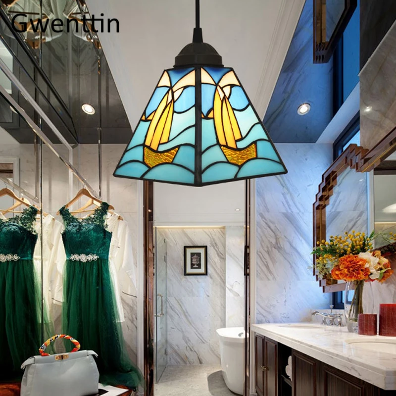 Tiffany Pendant Lights Mediterranean Loft Home Decor Creative Stained Glass Hanging Lamp Bedroom Dining Room Lighting Fixtures
Tiffany Pendant Lights Mediterranean Loft Home Decor Creative Stained Glass Hanging Lamp Bedroom Dining Room Lighting Fixtures