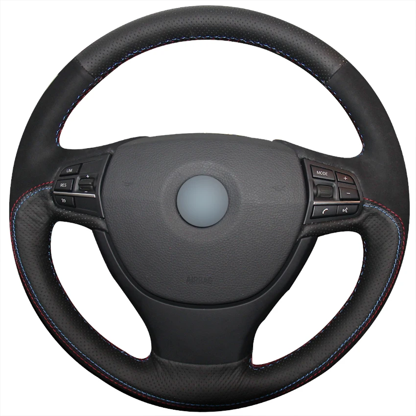 Hand Sew Black Genuine Leather Suede Car Steering Wheel Cover for BMW F10 F07 (GT) 2009-2017 F11 (Touring) 2010-2017 F01 2008
Hand Sew Black Genuine Leather Suede Car Steering Wheel Cover for BMW F10 F07 (GT) 2009-2017 F11 (Touring) 2010-2017 F01 2008