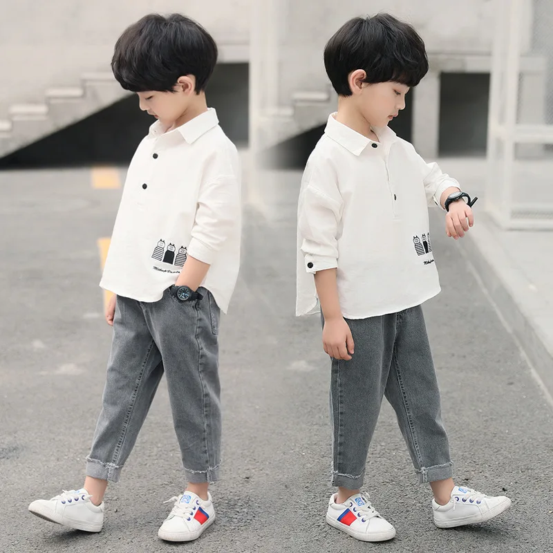 Casual Spring Autumn Children's Clothes Set Baby Boys Blouse + Pants 2pcs/Set Kids Teenage Gift Formal Boy Clothing High Quality 
Casual Spring Autumn Children's Clothes Set Baby Boys Blouse + Pants 2pcs/Set Kids Teenage Gift Formal Boy Clothing High Quality