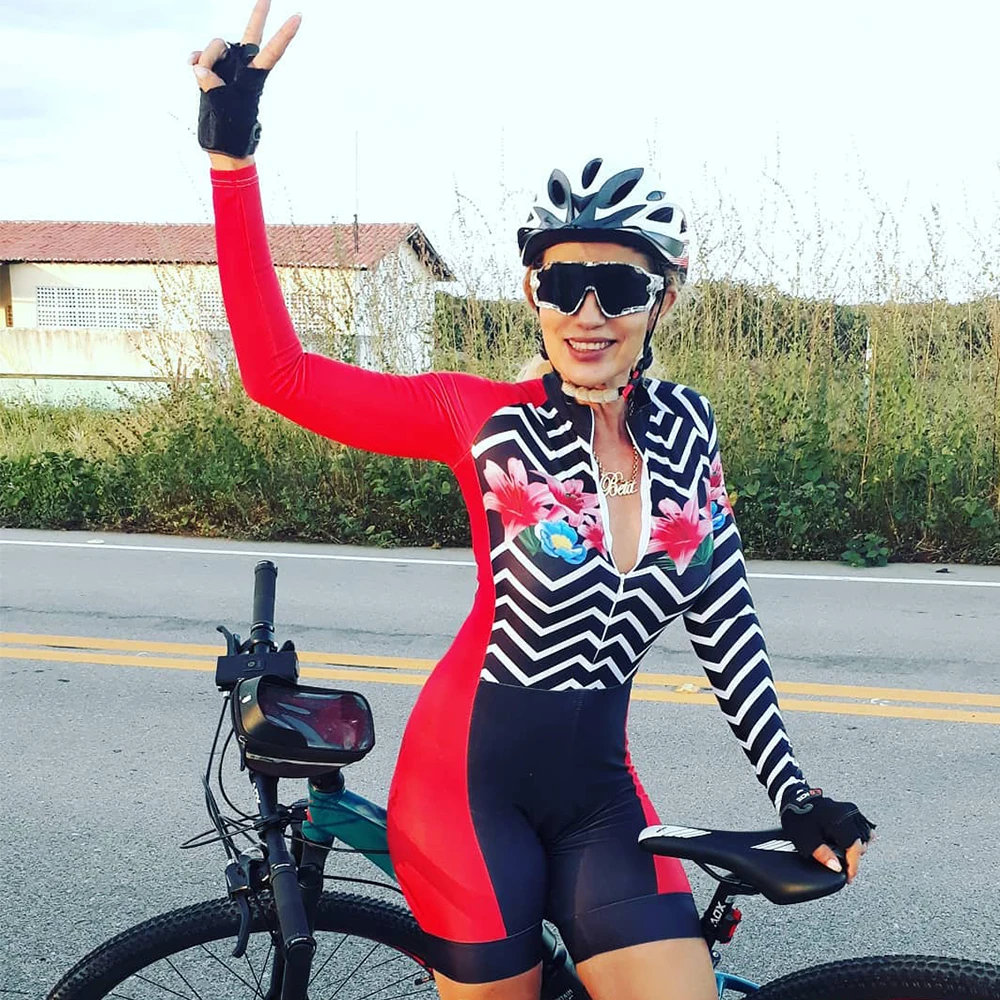 Pro Team Women's Cycling Jersey Skinsuit Long Sleeve Mountain Racing Bicycle Clothing Set One Piece Triathlon Bike Jumpsuit Kit
Pro Team Women's Cycling Jersey Skinsuit Long Sleeve Mountain Racing Bicycle Clothing Set One Piece Triathlon Bike Jumpsuit Kit
