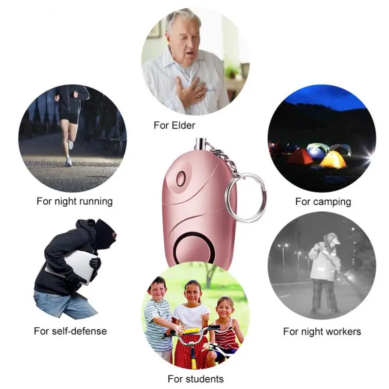 1pc Personal Alarm Safe Sound Emergency Self-Defense Security Alarm Keychain LED Flashlight For Women Girls Kids Personal Safety 
1pc Personal Alarm Safe Sound Emergency Self-Defense Security Alarm Keychain LED Flashlight For Women Girls Kids Personal Safety
