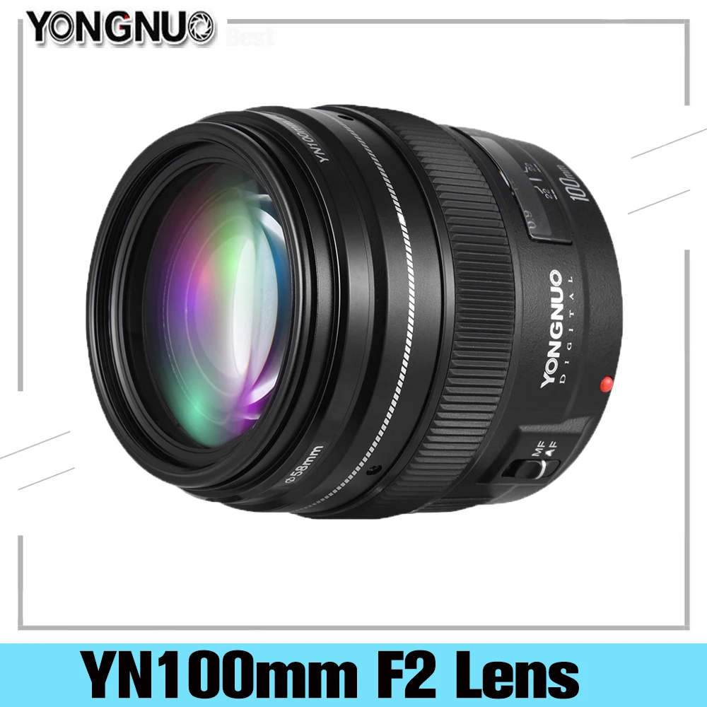 YONGNUO 100MM YN100mm F2 Large Aperture Medium Telephoto Prime Lens for Canon EF Mount 5D 5D IV 1300D T6 760D 1300D Nikon Camera
YONGNUO 100MM YN100mm F2 Large Aperture Medium Telephoto Prime Lens for Canon EF Mount 5D 5D IV 1300D T6 760D 1300D Nikon Camera